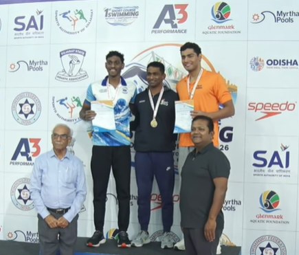 Men's podium, Day 1
