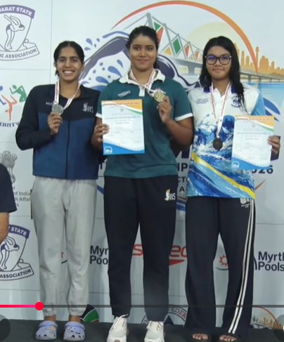 Women's podium, Day 1
