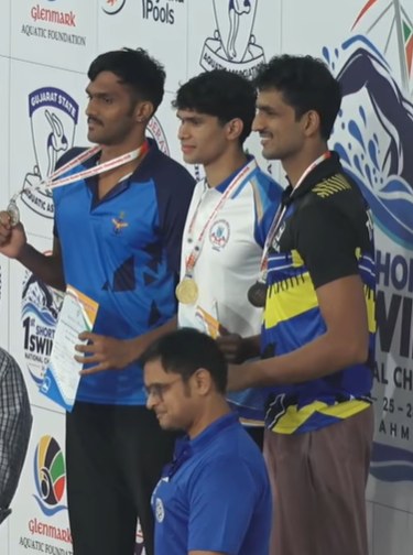 Men's podium, Day 1