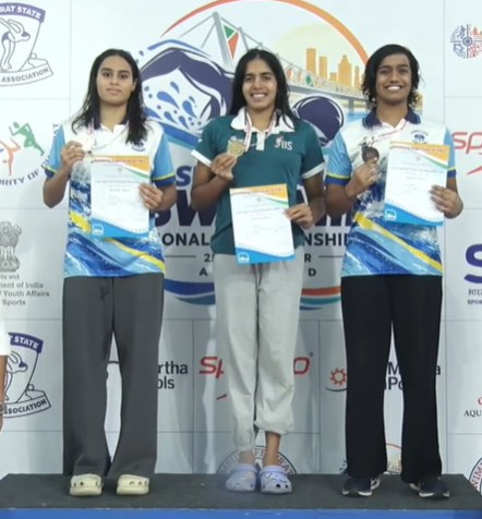 Women's podium, Day 1